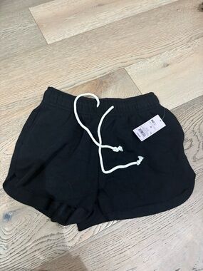 Target Black Women's Drawstring Shorts with White Cord
